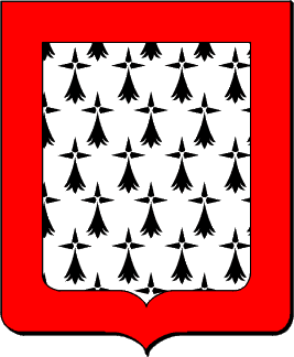 D'hermine, à la bordure de gueules